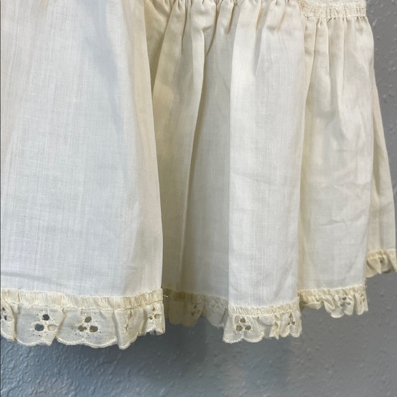 Vintage Byer California Cream Ruffle Hem Skirt – Size Small - Picture 8 of 10